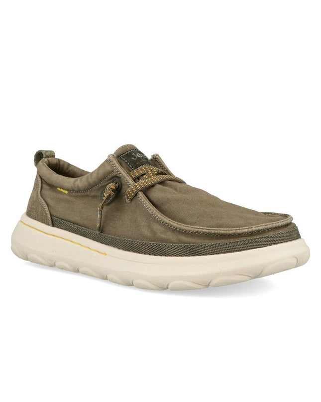 Jeep Scarpe Slip On Uomo in Tessuto Verde KAUAI WALLABEE military Jeep Footwear 
