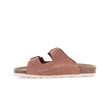 Grunland Sandali Donna Plantare Sughero Doppia Fibbia in Camoscio Rosa CB0003 SARA ROSA ANTICO Grunland 