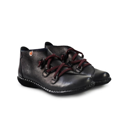 Jungla Scarpa Stivaletto con Lacci Elastici in pelle Nero 5811 BLACK Jungla 