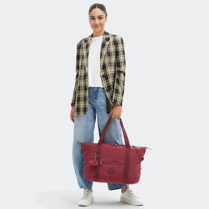 Kipling Borsone Shopper Viaggio in Tessuto Lounge Wine - MARIO SPATARELLA