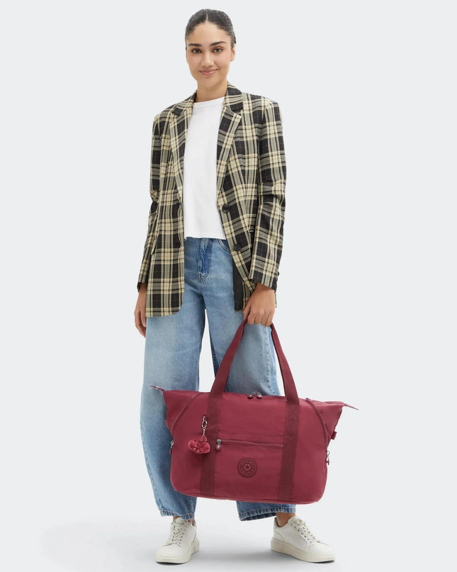 Kipling Borsone Shopper Viaggio in Tessuto Lounge Wine - MARIO SPATARELLA