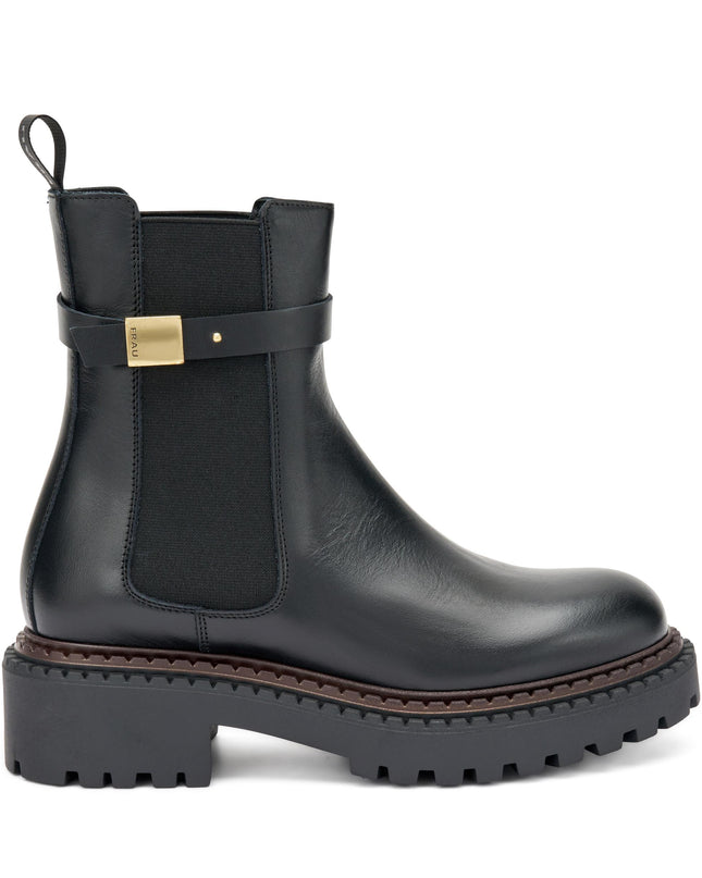 Stivaletti Frau Chelsea Donna in Pelle Nero 78L4 TRESOR BLACK Frau 