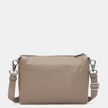 Mandarina Duck Borsa Pochette in Pelle Taupe con Tracolla FZT12 MELLOW LEATHER WARM Mandarina Duck 