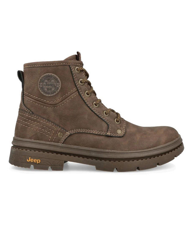 Jeep Anfibi Uomo in Pelle Marrone TUAREG BOOT DARK BROWN Jeep Footwear 