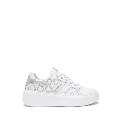 Nero Giardini Sneakers Donna con Zeppa in Pelle Bianca E513080D BIANCO 707 Nero Giardini 