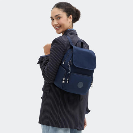 Kipling Zaino Multitasche in Tessuto Infinite Blue CITY PACK ZIP S INFINITE BLUE Kipling 