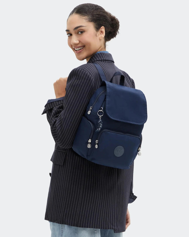 Kipling Zaino Multitasche in Tessuto Infinite Blue CITY PACK ZIP S INFINITE BLUE Kipling 