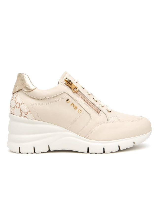 NeroGiardini Sneakers con Zeppa in Pelle Milk E615221D MILK 710 Nero Giardini 
