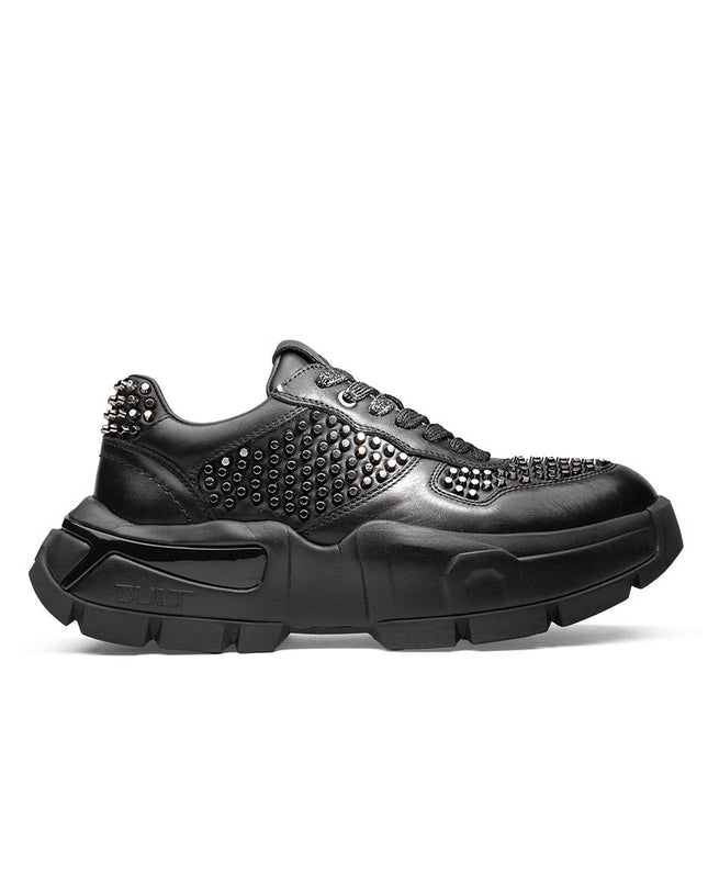 Sneakers Cult Donna con Borchie in Pelle Nero - MARIO SPATARELLA