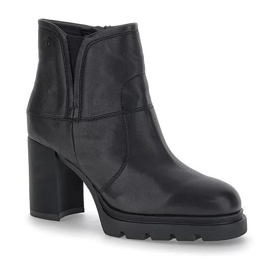 Stivaletti Donna Tacco Alto in Pelle Nero - MARIO SPATARELLA