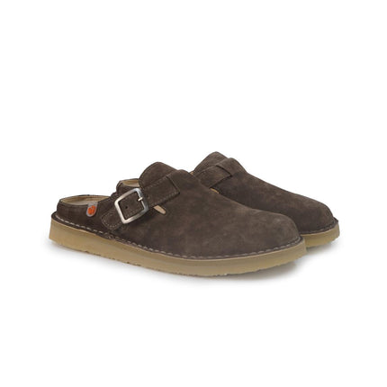 Jungla Sandalo Sabot Barefoot Donna con Fibbia in Camoscio Marrone 8483 MOUSSE LIGHT Jungla 