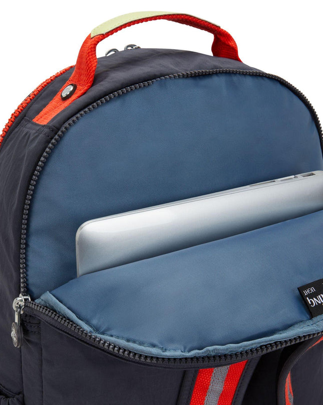 Zaino Porta Computer 15 Pollici Blu SEOUL LAP IRON LETTER FUN Kipling 