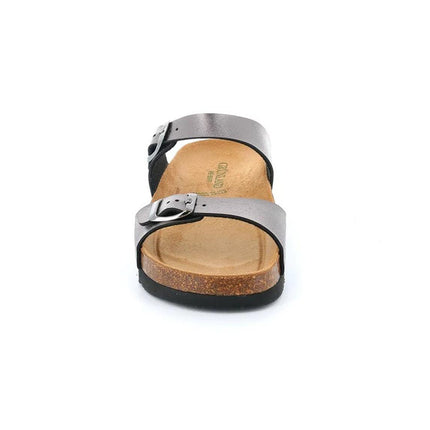 Grunland Sandali Donna Plantare Sughero Doppia Fibbia Antracite CB2434 HOLA ANTRACITE Grunland 