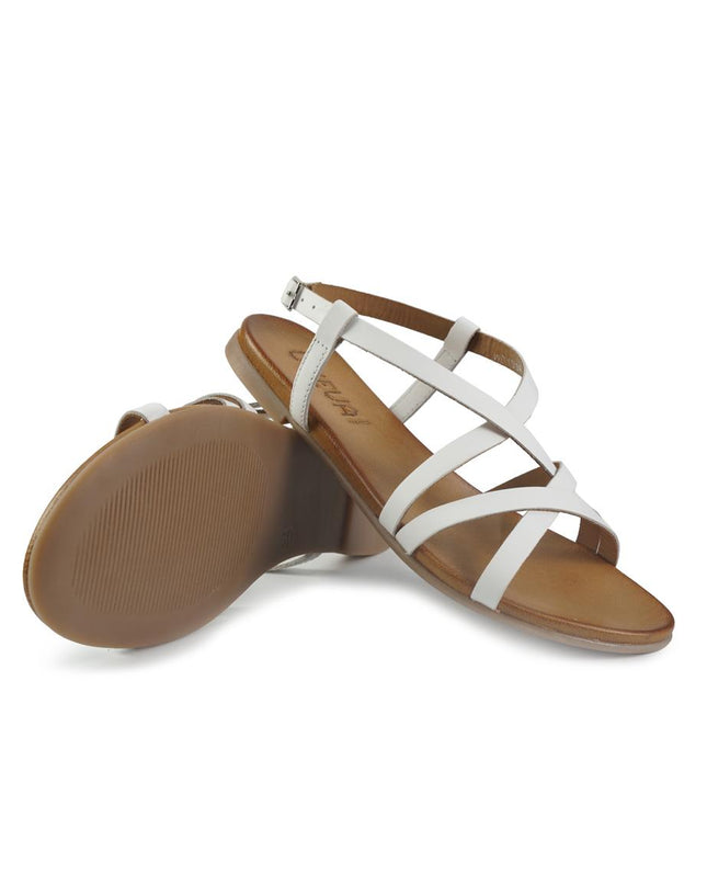 Vueva Sandali Flat Donna in Pelle Bianco WD133R108 WHITE Vueva 