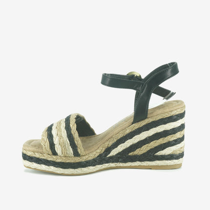 Sandali Donna Zeppa Corda CHOIMBRA FLAG BLACK Wrangler 
