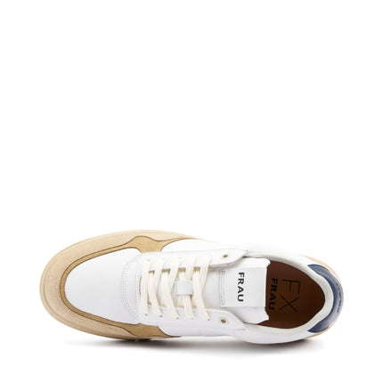 Frau Sneakers Uomo Bassa in Pelle Bianca Avena 11D1 AVENA Frau 