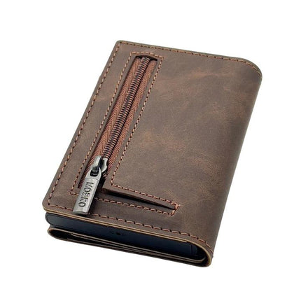 Moero Pro Vintage Dark Brown Zip Portafoglio Slim PRO VINTAGE DARK BROWN ZIP DARK BROWN Moero 