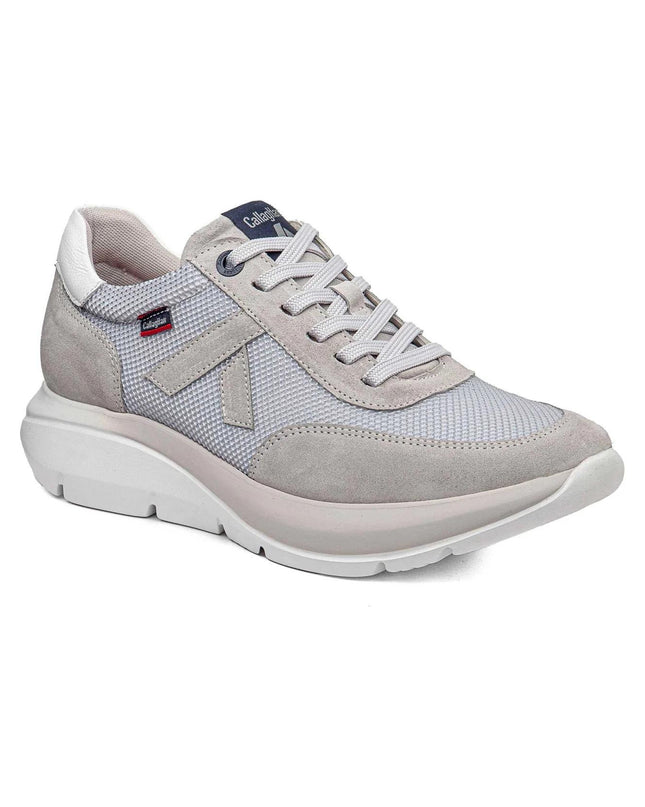 Callaghan Sneakers Algoritmo Uomo in Camoscio e Tessuto Grigio - MARIO SPATARELLA