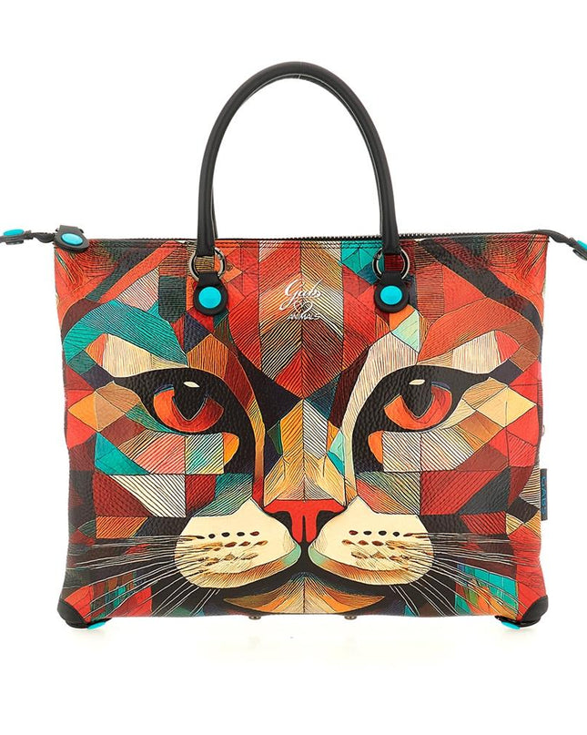 Gabs Borsa Convertibile e Trasformabile con Tracolla in Tessuto Fantasia Gatto Rosso G3 PLUS TG M GATTO ROSSO Gabs 