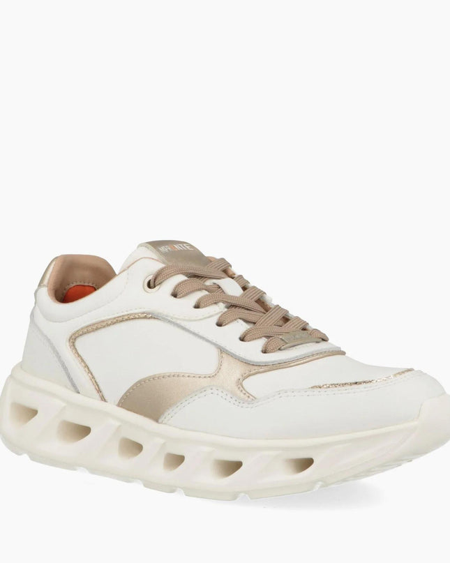 Impronte Sneakers Donna Running in Pelle Bianca SAN MARCO OFF WHITE/GOLD Impronte 