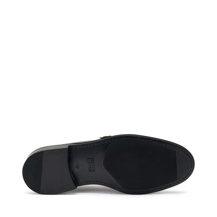 Frau Mocassini Uomo con Doppia Fibbia in Pelle Nero - MARIO SPATARELLA