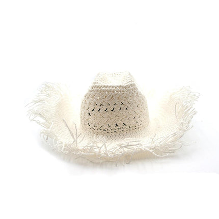 Cappello Texano Sfrangiato in Carta Bianco FEDORA THE WEST NUDE SFRANGIATO CARTA WHITE NINETOWEAR 