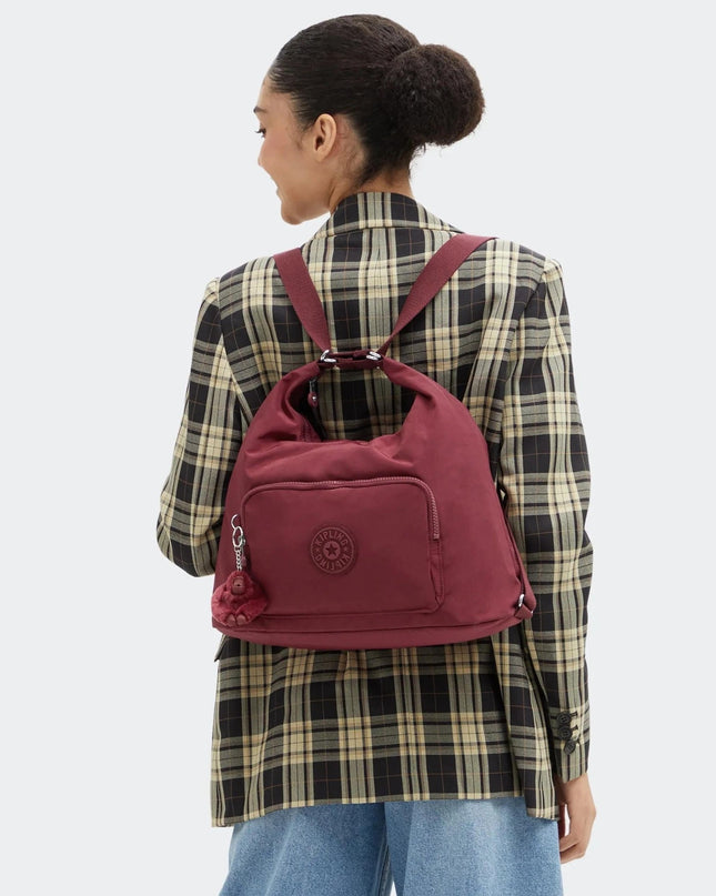 Kipling Borsa Convertibile Zaino in Tessuto Lounge Wine - MARIO SPATARELLA