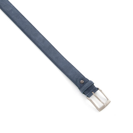 Cintura Uomo in Pelle Camoscio Blu - MARIO SPATARELLA