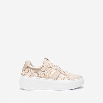 Nero Giardini Sneakers Donna con Zeppa in Pelle Milk E513080D MILK 710 Nero Giardini 