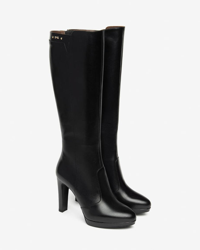 Nero Giardini Stivali Donna Tacco Alto e Plateau in Pelle Nero I514511DE NERO 100 Nero Giardini 