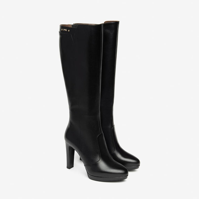 Nero Giardini Stivali Donna Tacco Alto e Plateau in Pelle Nero I514511DE NERO 100 Nero Giardini 