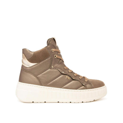 Nero Giardini Sneakers Alta Donna Platform in Pelle Argilla - MARIO SPATARELLA